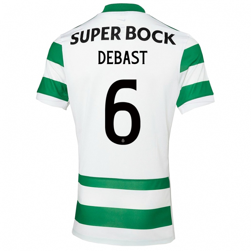 נשים זנו דבאסט #6 ירוק לבן ג'רזי ביתית 2025/26 חולצה קצרה