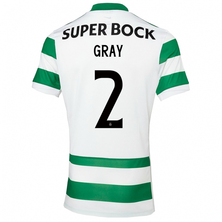 נשים ג׳ניבה הרננדז גריי #2 ירוק לבן ג'רזי ביתית 2025/26 חולצה קצרה