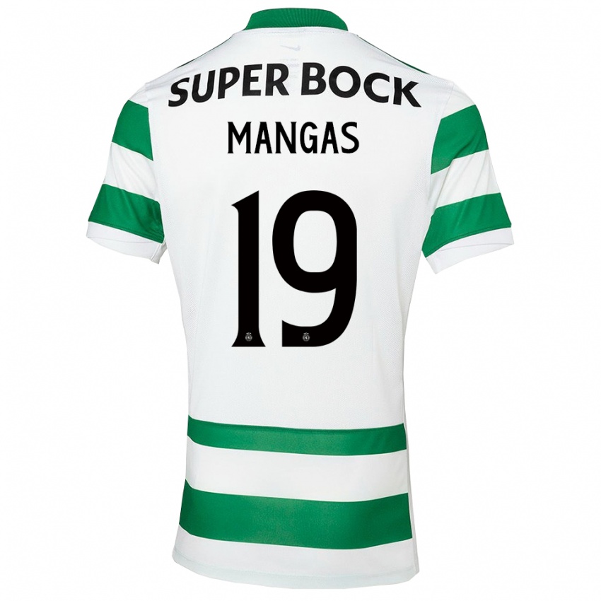 נשים ריקרדו מנגאס #19 ירוק לבן ג'רזי ביתית 2025/26 חולצה קצרה