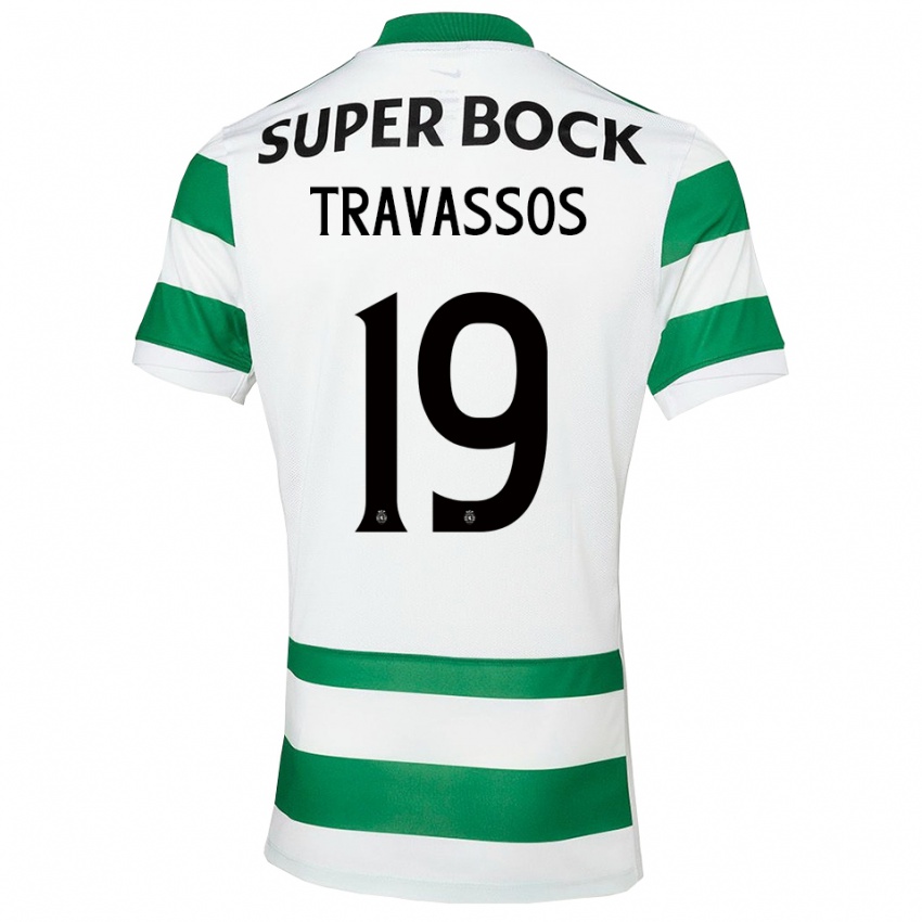 נשים טרוואסוס #19 ירוק לבן ג'רזי ביתית 2025/26 חולצה קצרה