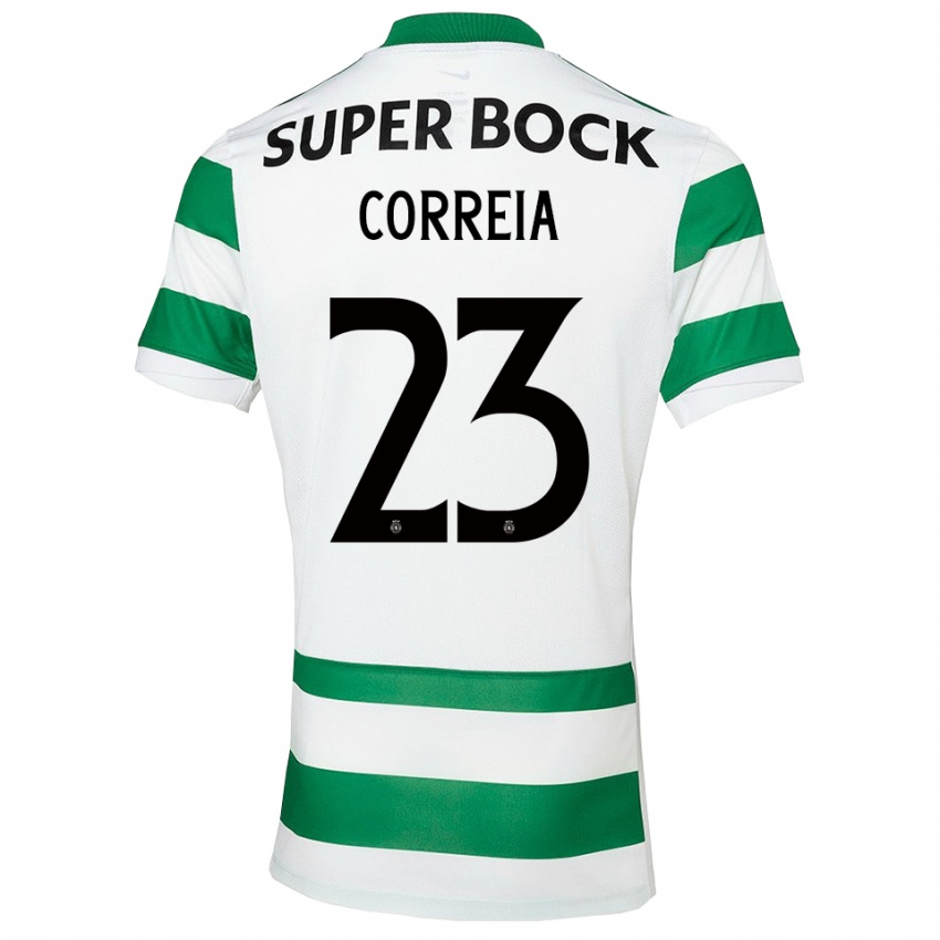 נשים Duarte Correia #23 ירוק לבן ג'רזי ביתית 2025/26 חולצה קצרה