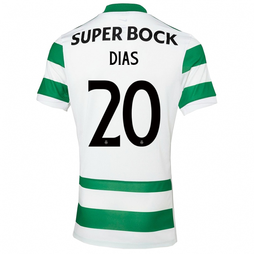 נשים Lucas Dias #20 ירוק לבן ג'רזי ביתית 2025/26 חולצה קצרה