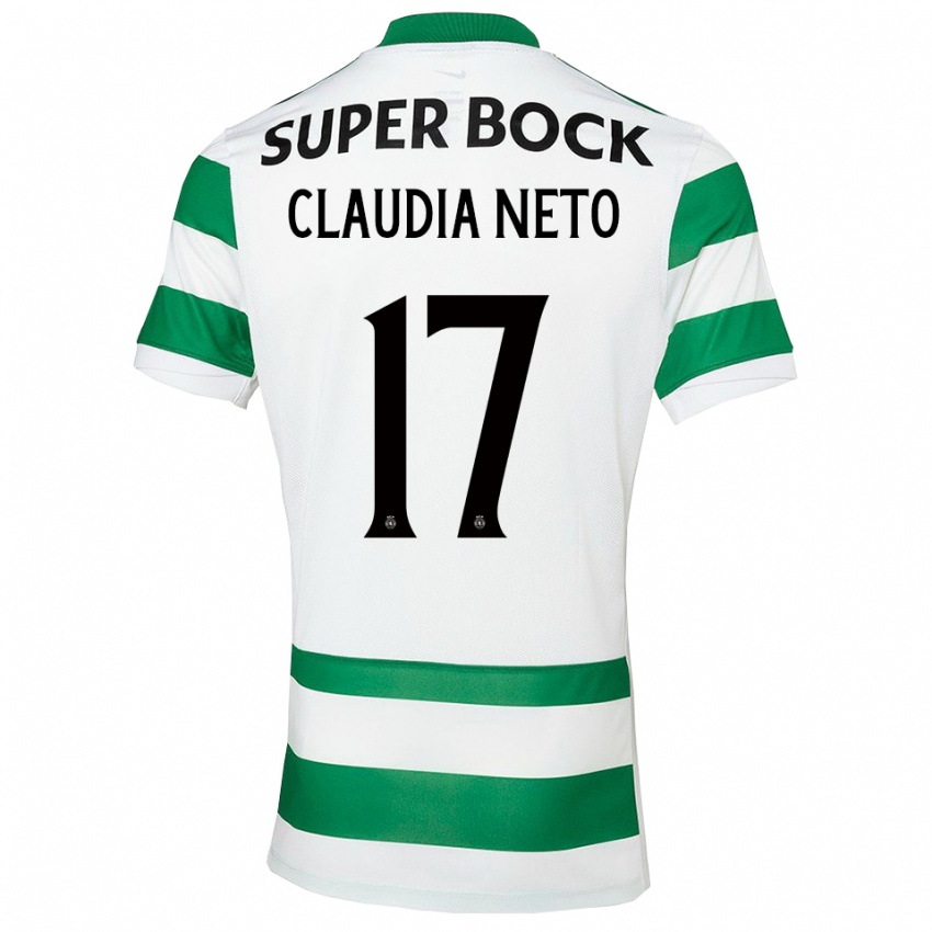 נשים קלאודיה נטו #17 ירוק לבן ג'רזי ביתית 2025/26 חולצה קצרה