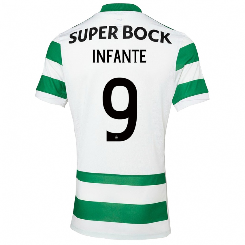 נשים ז׳ואאו פדרו סוזה אינפנטה #9 ירוק לבן ג'רזי ביתית 2025/26 חולצה קצרה