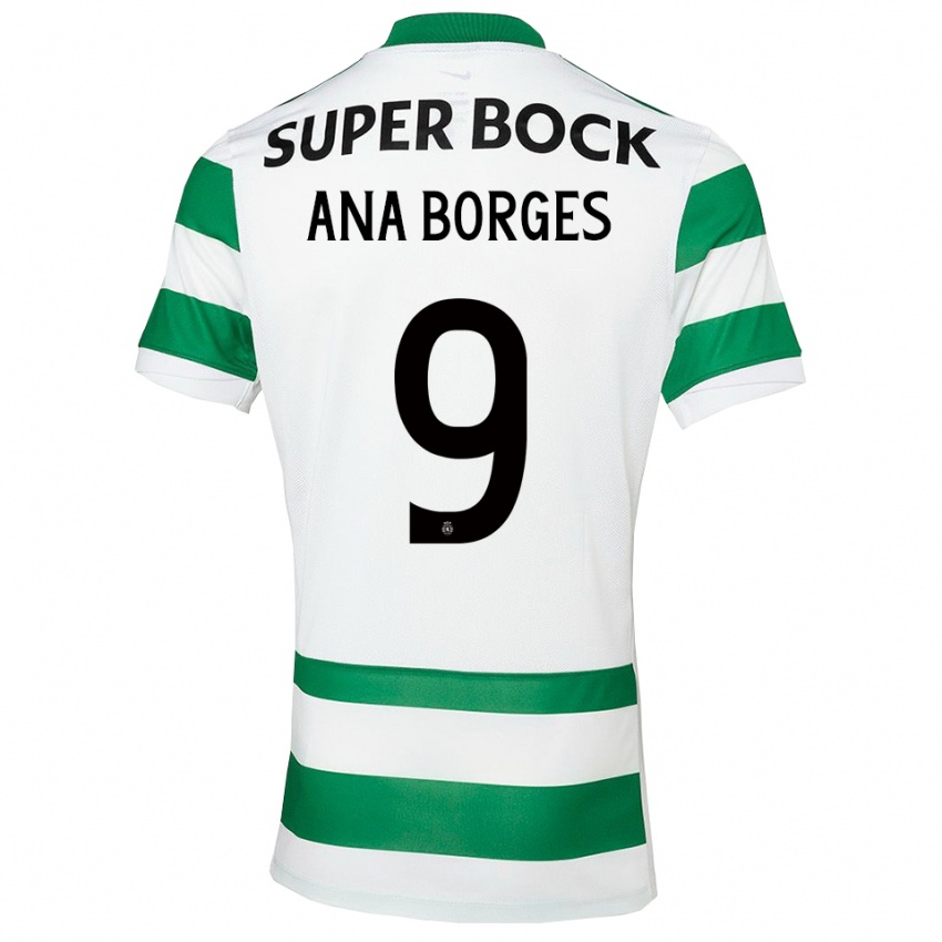 נשים אנה בורז׳ס #9 ירוק לבן ג'רזי ביתית 2025/26 חולצה קצרה