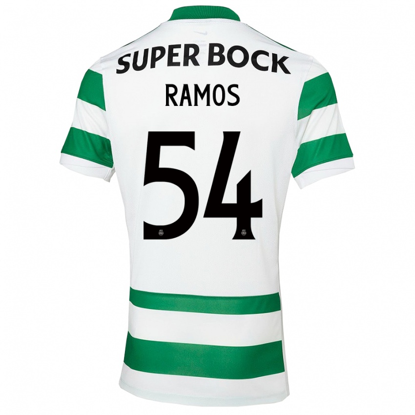 נשים Bruno Ramos #54 ירוק לבן ג'רזי ביתית 2025/26 חולצה קצרה