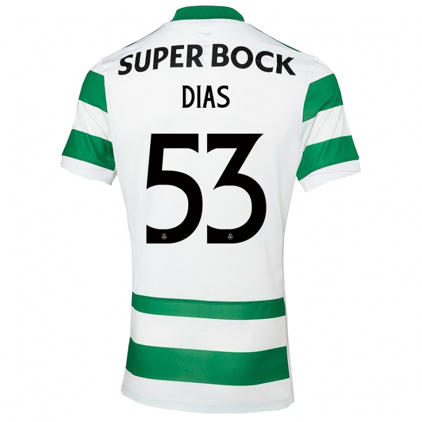 נשים רודריגו דיאס #53 ירוק לבן ג'רזי ביתית 2025/26 חולצה קצרה