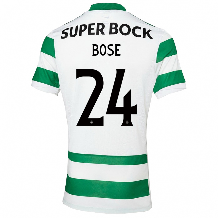 נשים ריה בוס #24 ירוק לבן ג'רזי ביתית 2025/26 חולצה קצרה