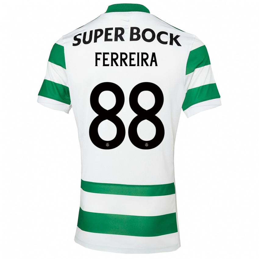 נשים Tiago Ferreira #88 ירוק לבן ג'רזי ביתית 2025/26 חולצה קצרה
