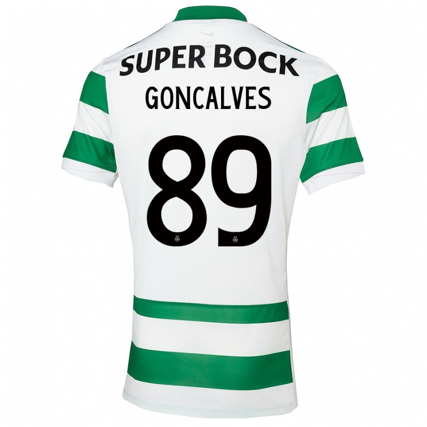 נשים Andre Goncalves #89 ירוק לבן ג'רזי ביתית 2025/26 חולצה קצרה