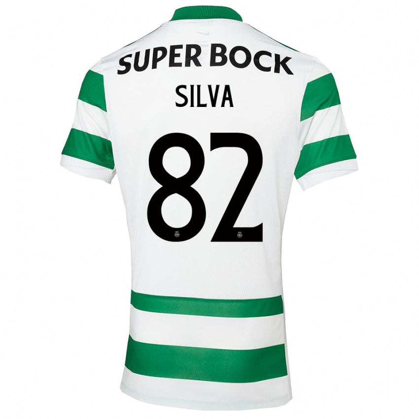 נשים גבריאל סילבה #82 ירוק לבן ג'רזי ביתית 2025/26 חולצה קצרה