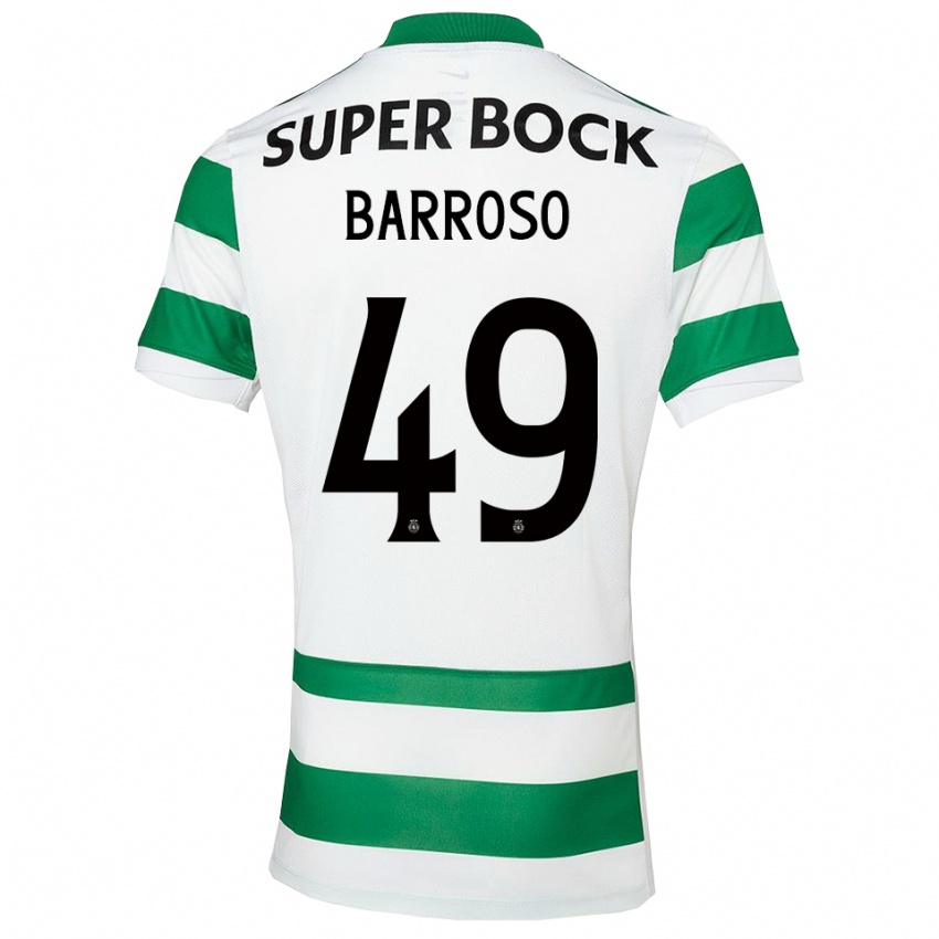 נשים לאונרדו חוסה קייטאנו ברוזו #49 ירוק לבן ג'רזי ביתית 2025/26 חולצה קצרה