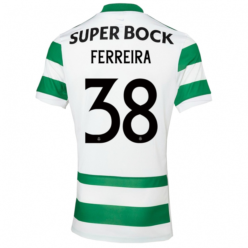 נשים Marta Ferreira #38 ירוק לבן ג'רזי ביתית 2025/26 חולצה קצרה