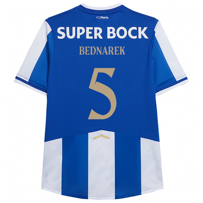 נשים יאן בדנארק #5 כחול לבן ג'רזי ביתית 2025/26 חולצה קצרה