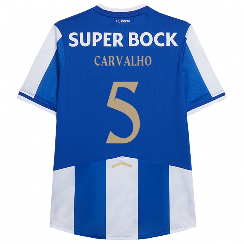 נשים Guilherme Carvalho #5 כחול לבן ג'רזי ביתית 2025/26 חולצה קצרה