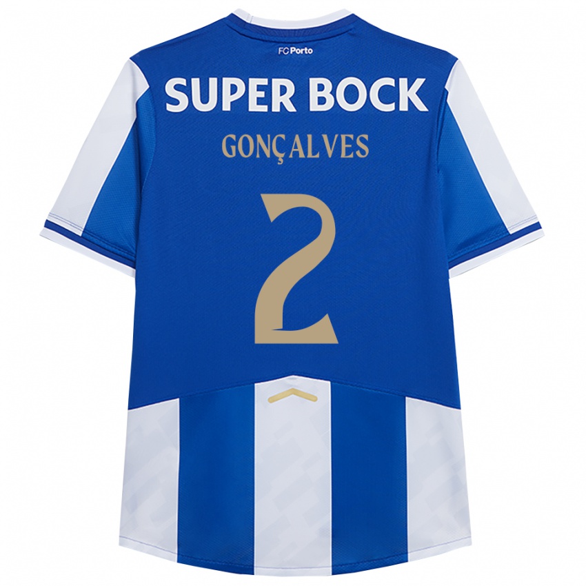 נשים Ema Gonçalves #2 כחול לבן ג'רזי ביתית 2025/26 חולצה קצרה