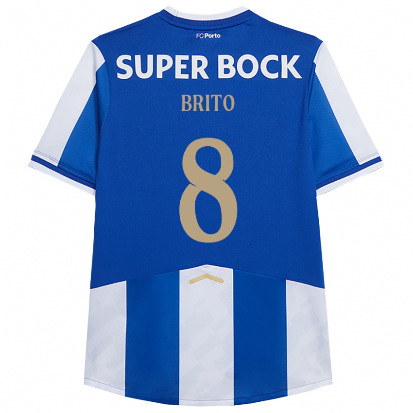 נשים João Brito #8 כחול לבן ג'רזי ביתית 2025/26 חולצה קצרה