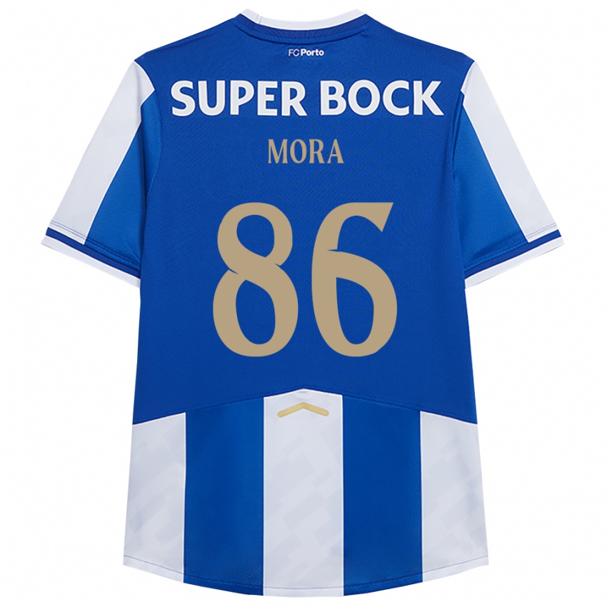 נשים רודריגו מורה #86 כחול לבן ג'רזי ביתית 2025/26 חולצה קצרה