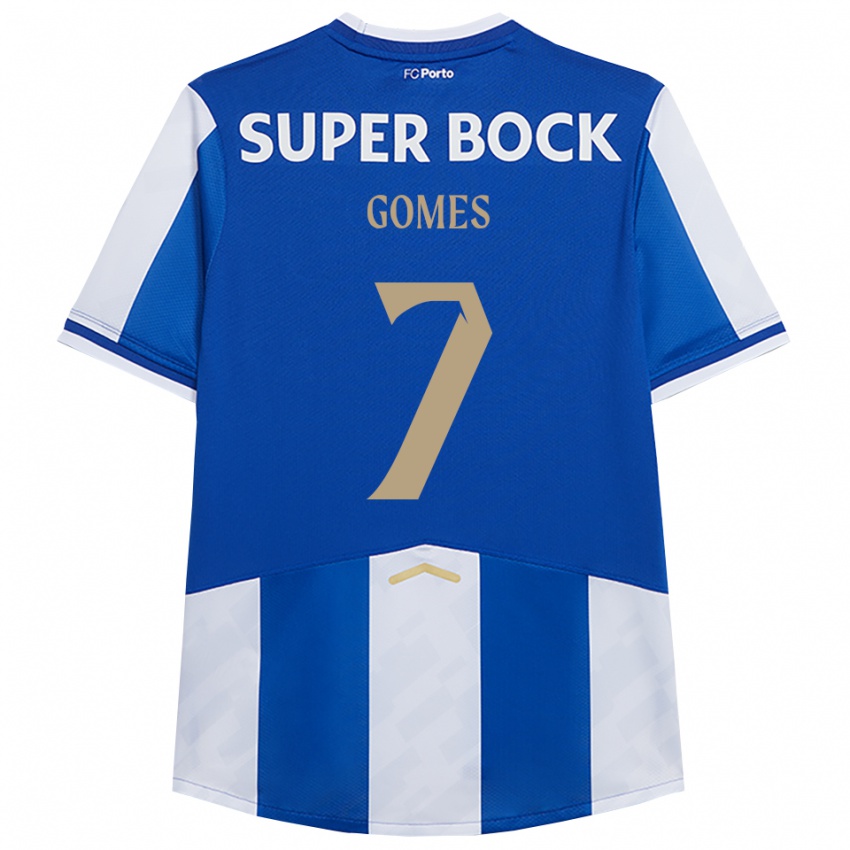 נשים וויליאם גומס #7 כחול לבן ג'רזי ביתית 2025/26 חולצה קצרה