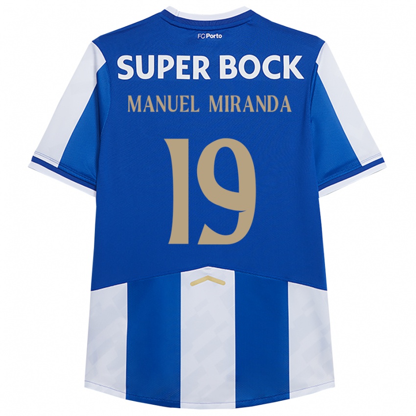 נשים Manuel Miranda #19 כחול לבן ג'רזי ביתית 2025/26 חולצה קצרה