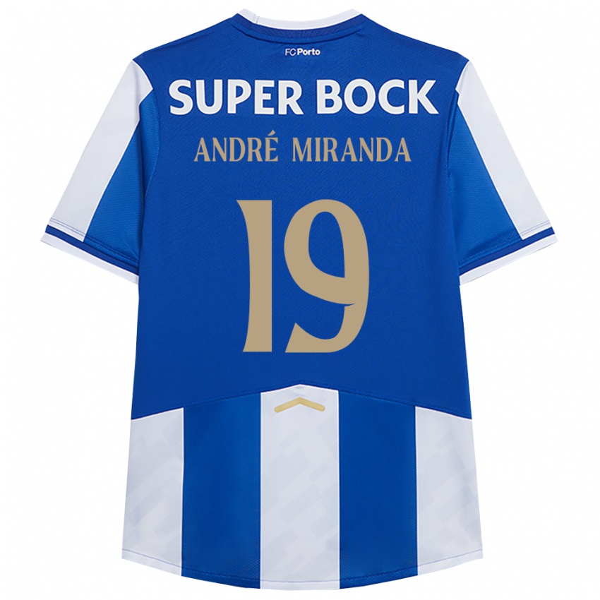 נשים André Miranda #19 כחול לבן ג'רזי ביתית 2025/26 חולצה קצרה