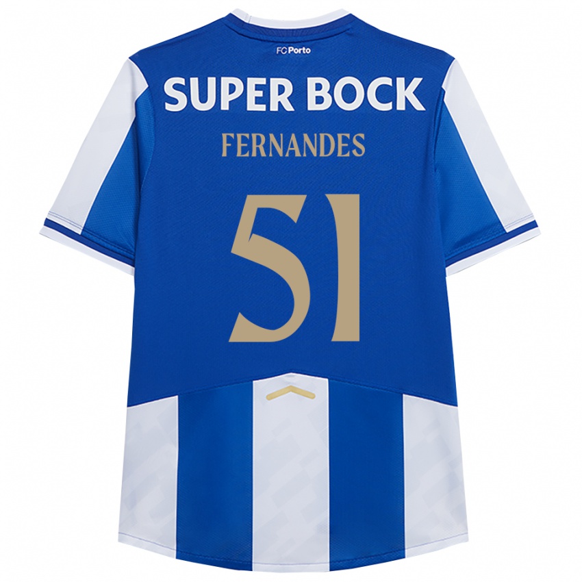 נשים דיוגו פרננדס #51 כחול לבן ג'רזי ביתית 2025/26 חולצה קצרה