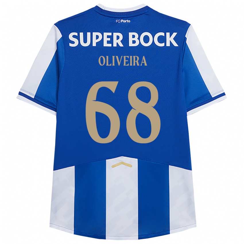 נשים אנדרה אוליביירה #68 כחול לבן ג'רזי ביתית 2025/26 חולצה קצרה