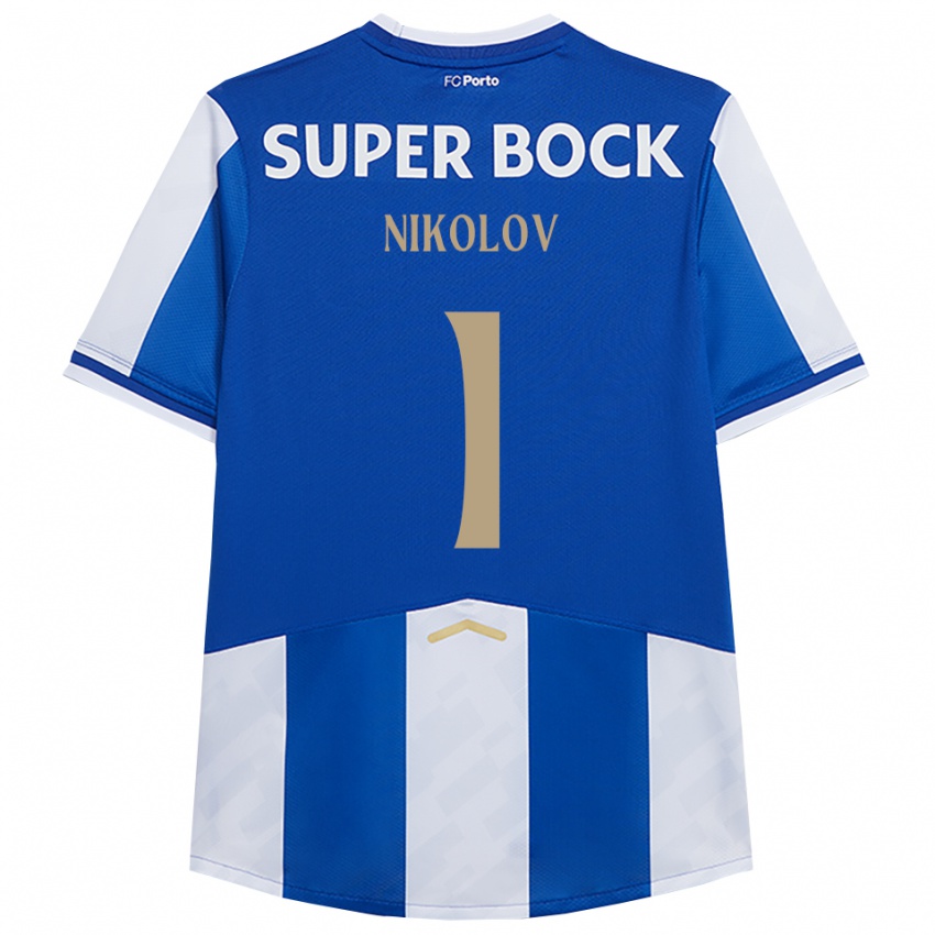 נשים אנטוני ניקולייב ניקולוב #1 כחול לבן ג'רזי ביתית 2025/26 חולצה קצרה