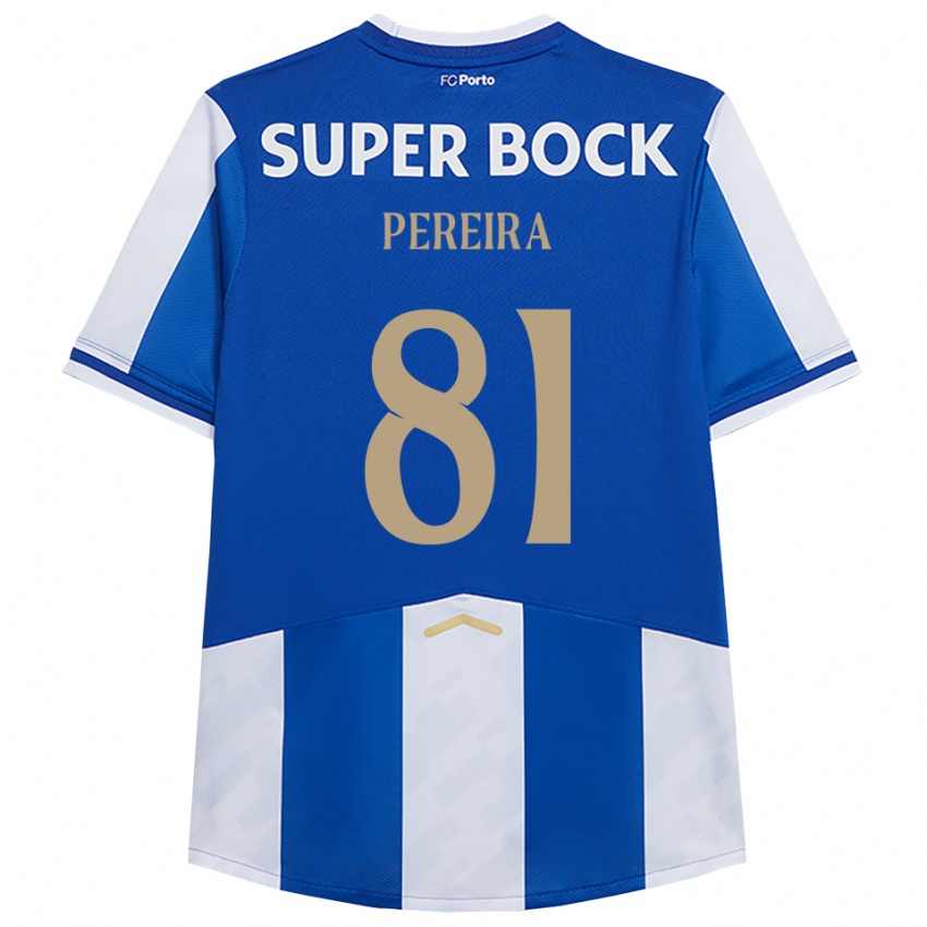 נשים Martim Pereira #81 כחול לבן ג'רזי ביתית 2025/26 חולצה קצרה