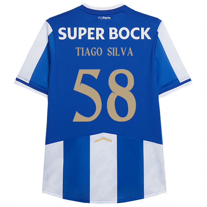 נשים טיאגו סילבה #58 כחול לבן ג'רזי ביתית 2025/26 חולצה קצרה