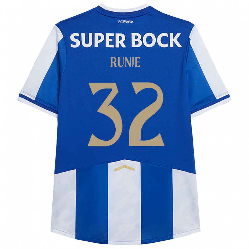 נשים רוקו רונג׳ה #32 כחול לבן ג'רזי ביתית 2025/26 חולצה קצרה