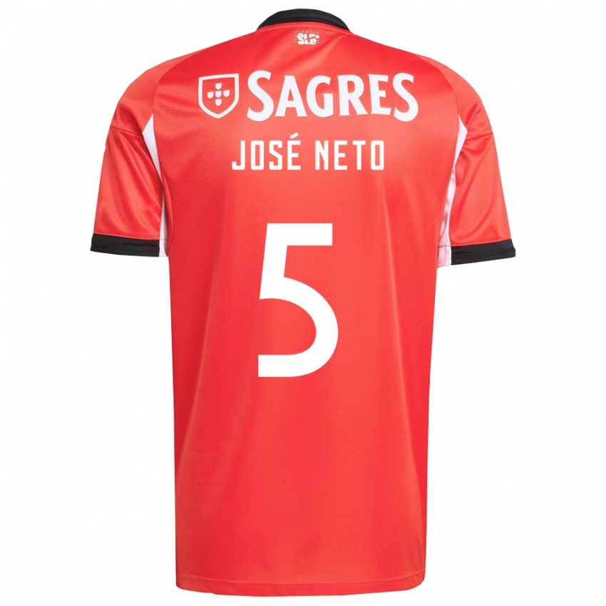 נשים José Neto #5 אדום לבן ג'רזי ביתית 2025/26 חולצה קצרה