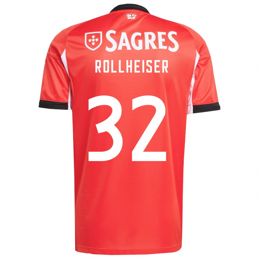 נשים בנחמין רולהייזר #32 אדום לבן ג'רזי ביתית 2025/26 חולצה קצרה