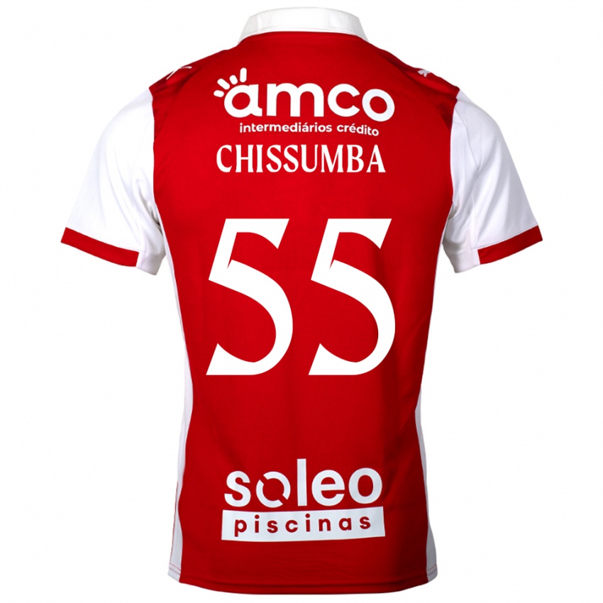 נשים Chissumba #55 אדום לבן ג'רזי ביתית 2025/26 חולצה קצרה