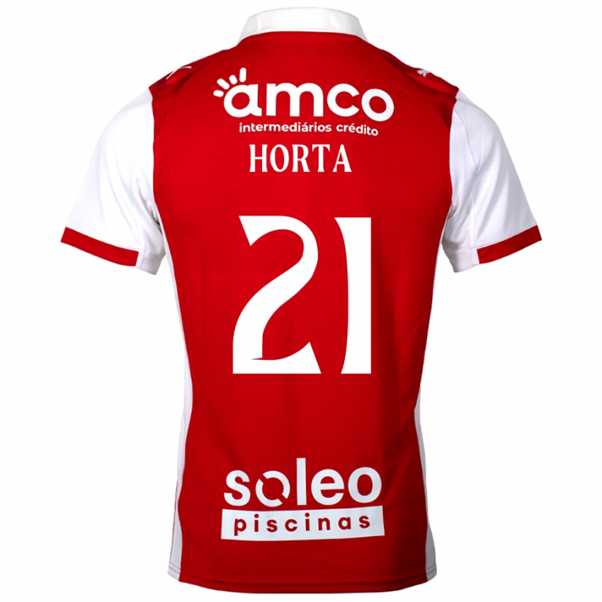 נשים ריקרדו הורטה #21 אדום לבן ג'רזי ביתית 2025/26 חולצה קצרה