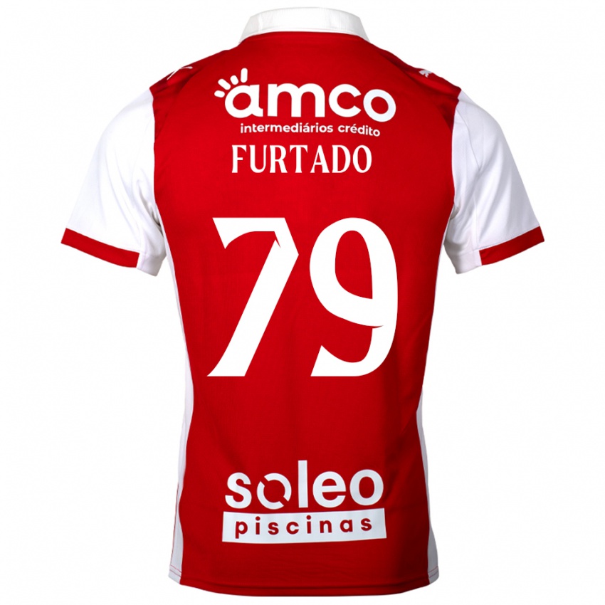 נשים Rúben Furtado #79 אדום לבן ג'רזי ביתית 2025/26 חולצה קצרה