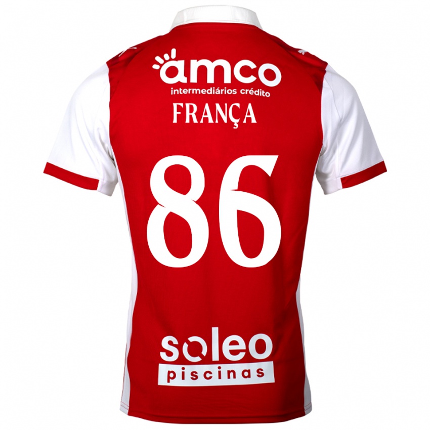 נשים Francisco França #86 אדום לבן ג'רזי ביתית 2025/26 חולצה קצרה