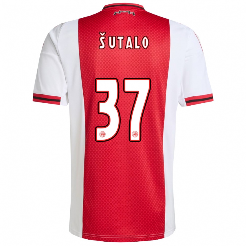 נשים יוסיפ שוטאלו #37 אדום לבן ג'רזי ביתית 2025/26 חולצה קצרה
