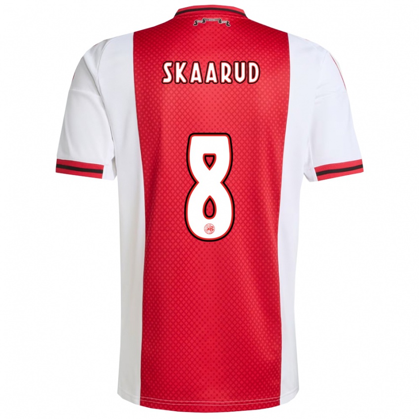 נשים דניאל יוהאן סקארוד #8 אדום לבן ג'רזי ביתית 2025/26 חולצה קצרה