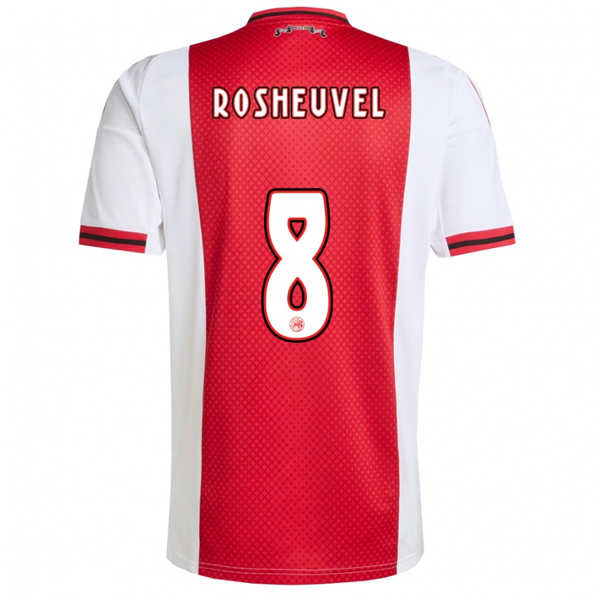 נשים דארן רושובל #8 אדום לבן ג'רזי ביתית 2025/26 חולצה קצרה