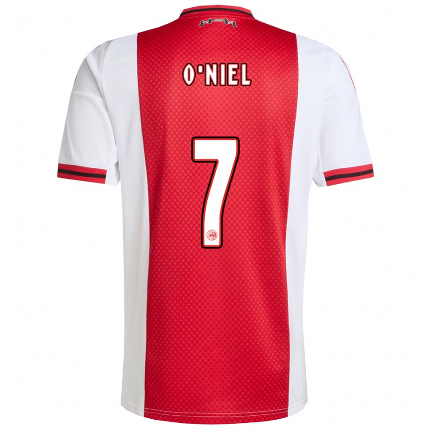 נשים Don O'niel #7 אדום לבן ג'רזי ביתית 2025/26 חולצה קצרה