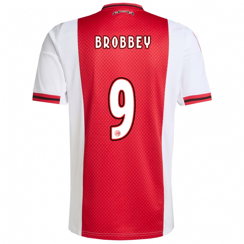 נשים בריאן ברובי #9 אדום לבן ג'רזי ביתית 2025/26 חולצה קצרה