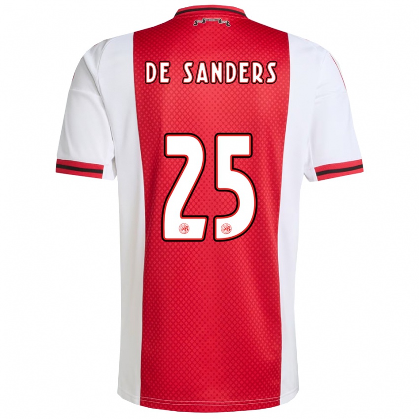 נשים קיי-לי דה סנדרס #25 אדום לבן ג'רזי ביתית 2025/26 חולצה קצרה