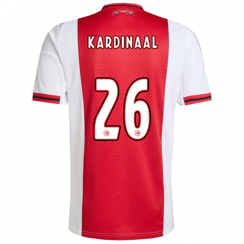 נשים Isa Kardinaal #26 אדום לבן ג'רזי ביתית 2025/26 חולצה קצרה