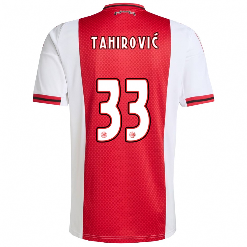 נשים בנג׳מין טאהירוביץ׳ #33 אדום לבן ג'רזי ביתית 2025/26 חולצה קצרה