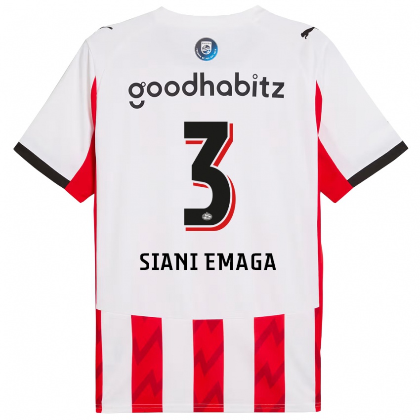 נשים Ezechiel Siani Emaga #3 אדום לבן ג'רזי ביתית 2025/26 חולצה קצרה