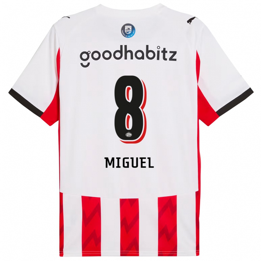 נשים Yani Miguel #8 אדום לבן ג'רזי ביתית 2025/26 חולצה קצרה