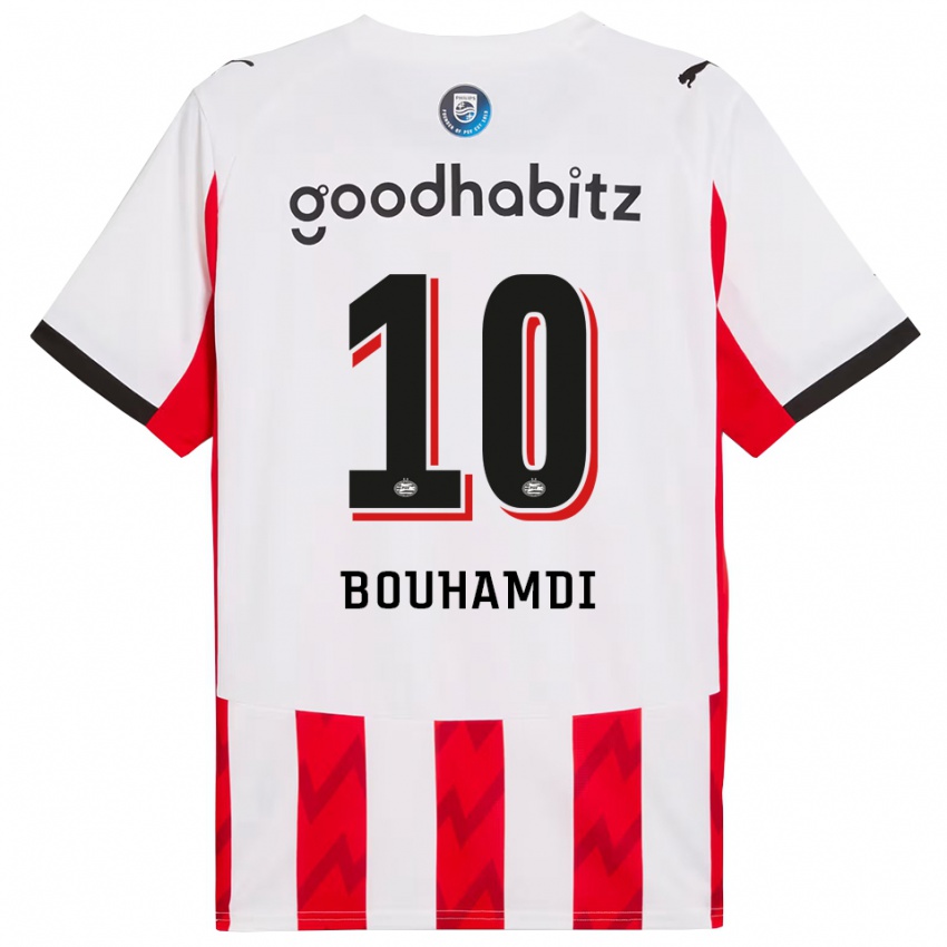 נשים Amir Bouhamdi #10 אדום לבן ג'רזי ביתית 2025/26 חולצה קצרה