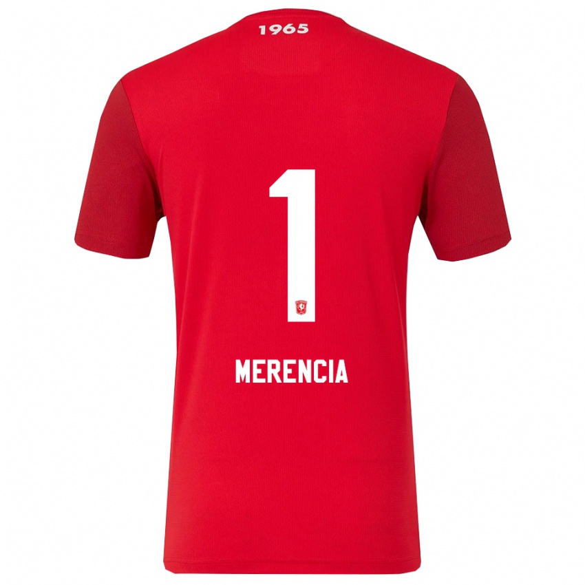 נשים Leandro Merencia #1 אדום לבן ג'רזי ביתית 2025/26 חולצה קצרה