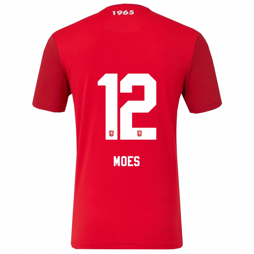 נשים Lucas Moes #12 אדום לבן ג'רזי ביתית 2025/26 חולצה קצרה